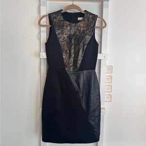 Hunter Bell - NYC - Black Dress w leather